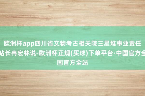 欧洲杯app四川省文物考古相关院三星堆事业责任站站长冉宏林说-欧洲杯正规(买球)下单平台·中国官方全站