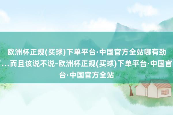 欧洲杯正规(买球)下单平台·中国官方全站哪有劲气打了…而且该说不说-欧洲杯正规(买球)下单平台·中国官方全站