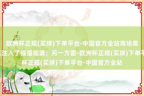 欧洲杯正规(买球)下单平台·中国官方全站商场需求的握续膨大为其注入了强盛能源；另一方面-欧洲杯正规(买球)下单平台·中国官方全站