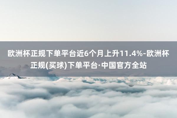 欧洲杯正规下单平台近6个月上升11.4%-欧洲杯正规(买球)下单平台·中国官方全站