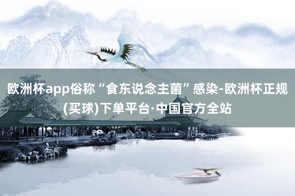 欧洲杯app俗称“食东说念主菌”感染-欧洲杯正规(买球)下单平台·中国官方全站