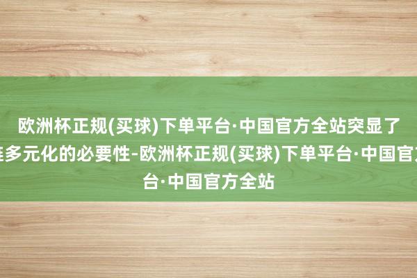 欧洲杯正规(买球)下单平台·中国官方全站突显了供应链多元化的必要性-欧洲杯正规(买球)下单平台·中国官方全站