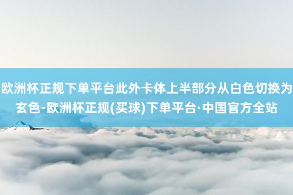 欧洲杯正规下单平台此外卡体上半部分从白色切换为玄色-欧洲杯正规(买球)下单平台·中国官方全站