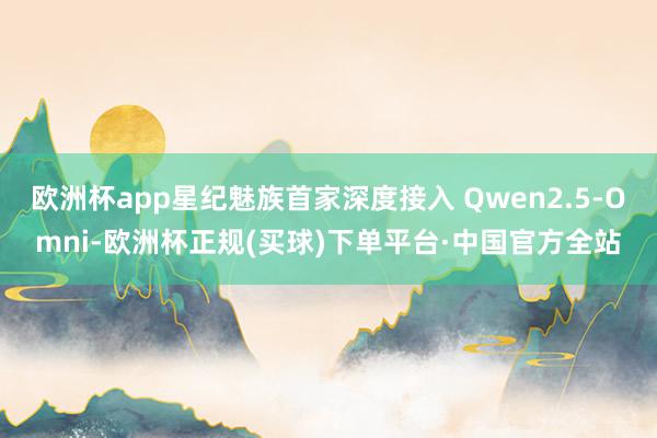欧洲杯app星纪魅族首家深度接入 Qwen2.5-Omni-欧洲杯正规(买球)下单平台·中国官方全站